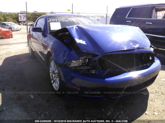 1ZVBP8AM6E5209447 - 2014 FORD MUSTANG BLUE photo 1