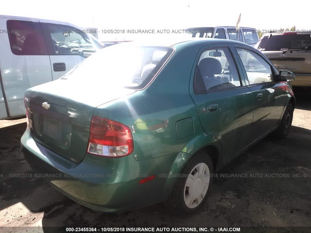 KL1TD52644B136228 - 2004 CHEVROLET AVEO GREEN photo 4