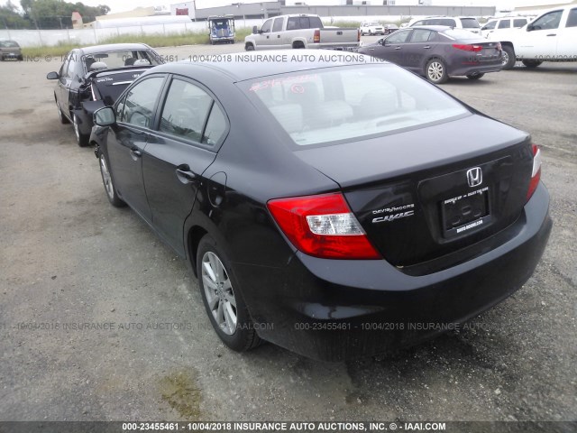 2HGFB2F9XCH500142 - 2012 HONDA CIVIC EXL 黑色 照片 3