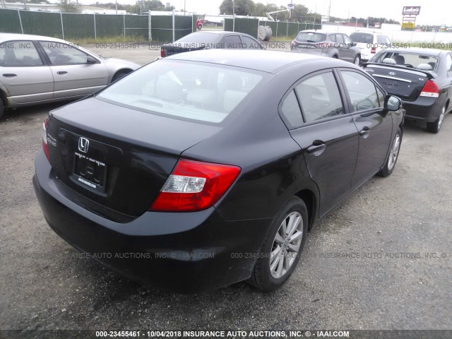 2HGFB2F9XCH500142 - 2012 HONDA CIVIC EXL 黑色 照片 4