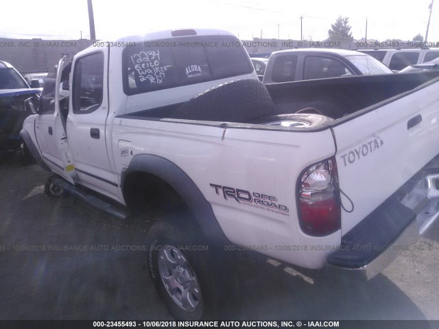 5TEHN72N93Z292807 - 2003 TOYOTA TACOMA DOUBLE CAB 白色 照片 3