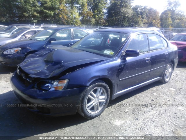 4S3BL616457202229 - 2005 SUBARU LEGACY 2.5I Dark Blue photo 2