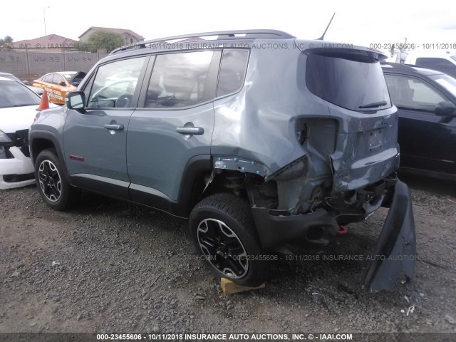 ZACCJBCT6GPD54797 - 2016 JEEP RENEGADE TRAILHAWK GRAY photo 3