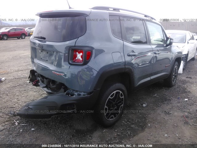 ZACCJBCT6GPD54797 - 2016 JEEP RENEGADE TRAILHAWK GRAY photo 4