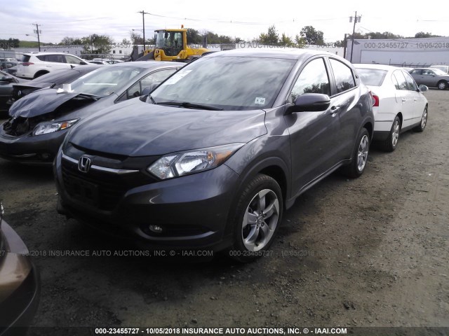 3CZRU6H51HM719906 - 2017 HONDA HR-V EX GRAY photo 2