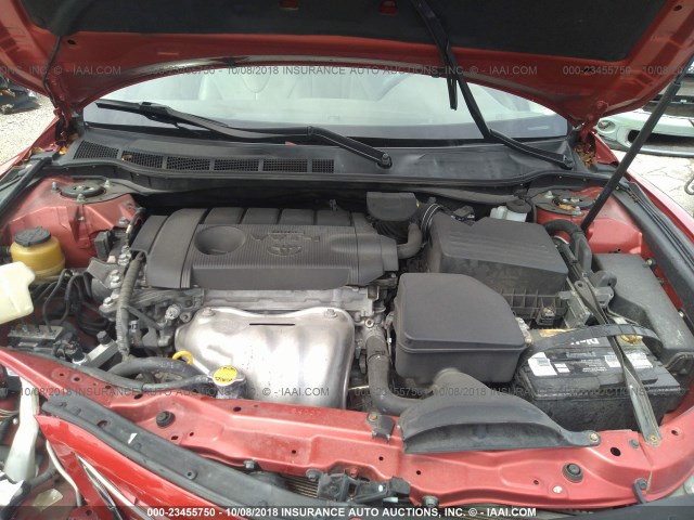 4T1BF3EKXBU606173 - 2011 TOYOTA CAMRY SE/LE/XLE RED photo 10