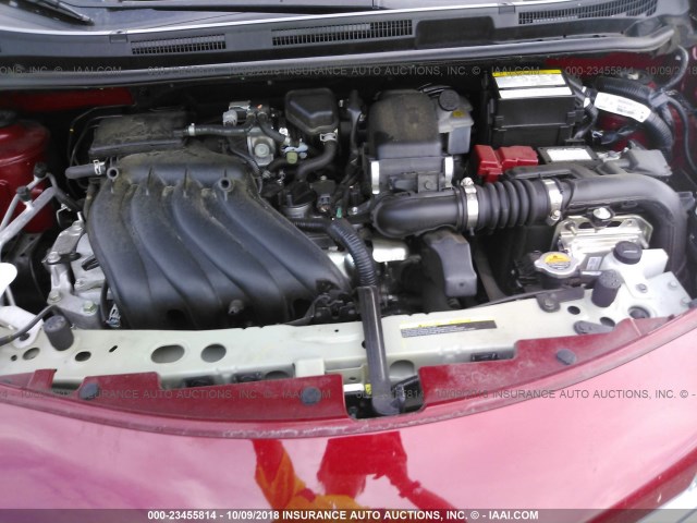 3N1CE2CP8GL394978 - 2016 NISSAN VERSA NOTE S/S PLUS/SV/SL/SR RED photo 10