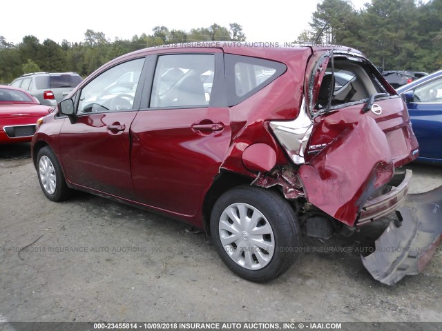 3N1CE2CP8GL394978 - 2016 NISSAN VERSA NOTE S/S PLUS/SV/SL/SR RED photo 3