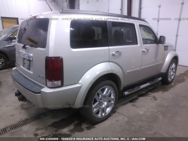 1D8GU58K38W268802 - 2008 DODGE NITRO SLT SILVER photo 4