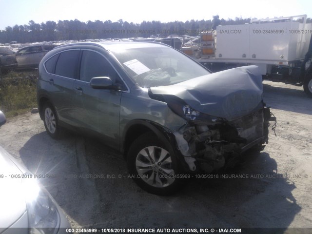 5J6RM4H74CL057285 - 2012 HONDA CR-V EXL GREEN photo 1