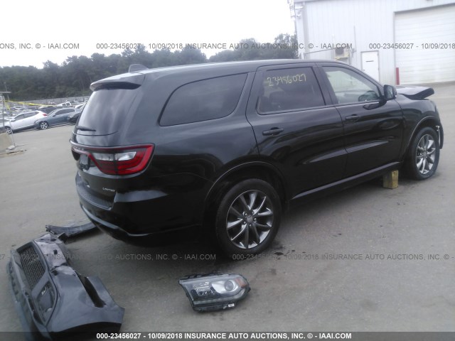 1C4RDJDG5EC592042 - 2014 DODGE DURANGO LIMITED BLACK photo 4