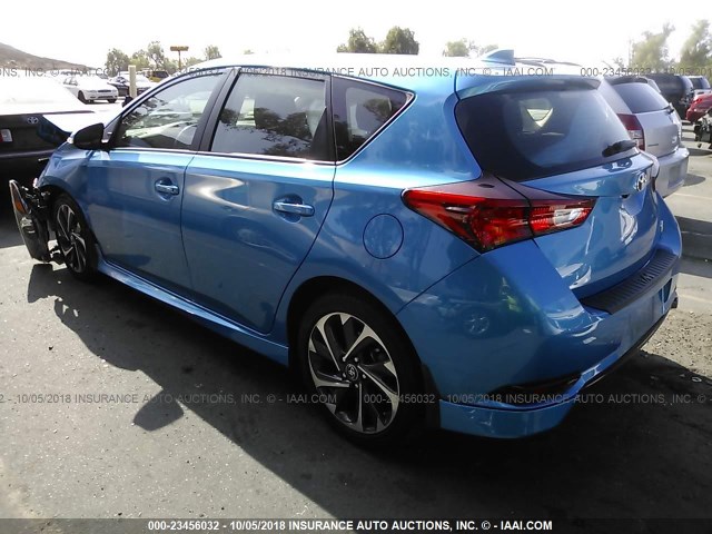 JTNKARJE9HJ531042 - 2017 TOYOTA COROLLA IM BLUE photo 3