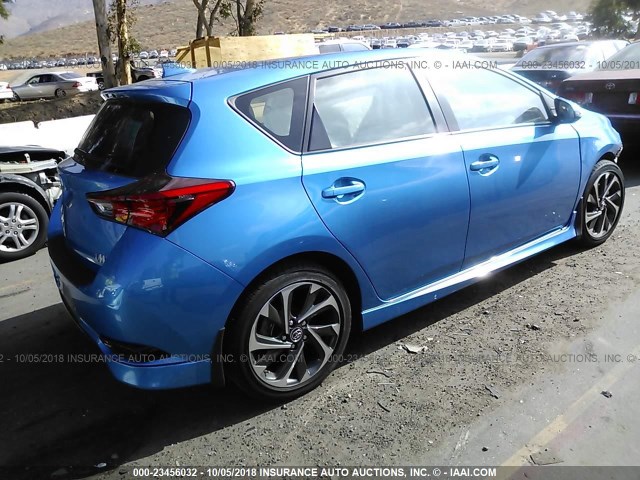 JTNKARJE9HJ531042 - 2017 TOYOTA COROLLA IM BLUE photo 4