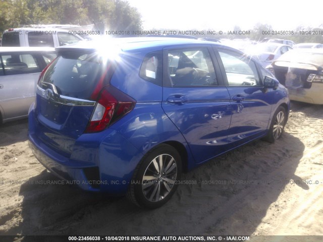 JHMGK5H72GX010312 - 2016 HONDA FIT EX/EXL BLUE photo 4