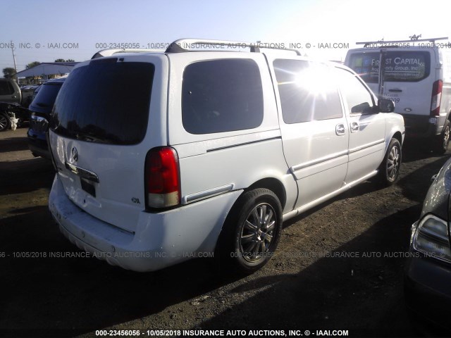 5GADV33L25D244356 - 2005 BUICK TERRAZA CXL WHITE photo 4