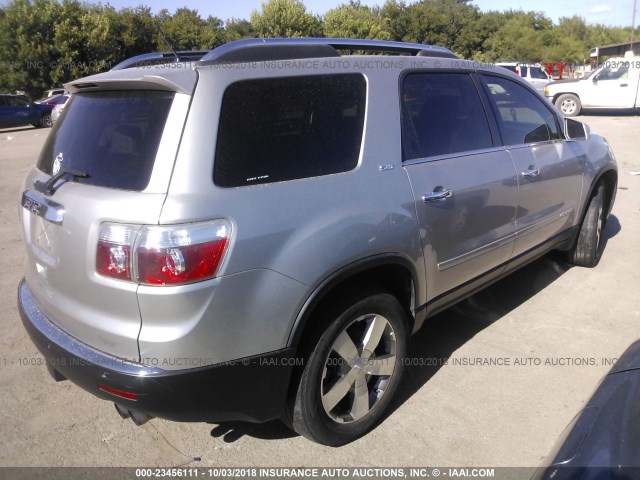 1GKER33787J125231 - 2007 GMC ACADIA SLT-2 SILVER photo 4