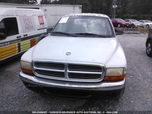 1B7GL2AN41S141798 - 2001 DODGE DAKOTA QUAD WHITE photo 6