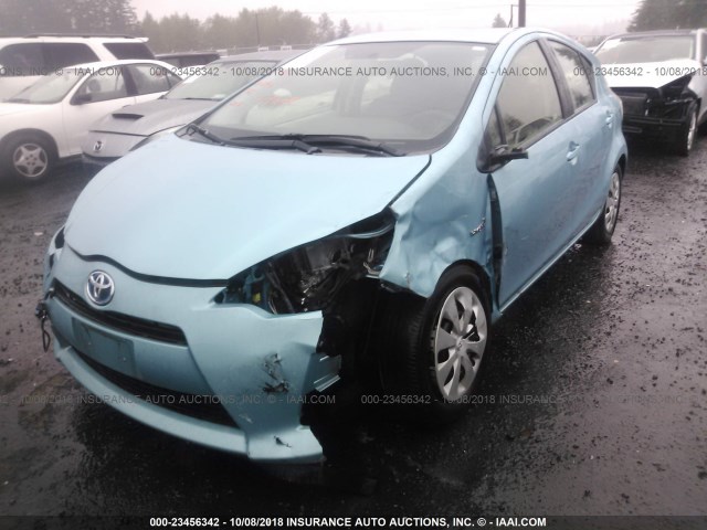 JTDKDTB33D1041650 - 2013 TOYOTA PRIUS C BLUE photo 6