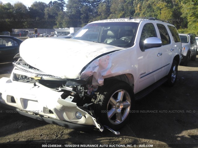 1GNSKCE07BR187014 - 2011 CHEVROLET TAHOE K1500 LTZ WHITE photo 2