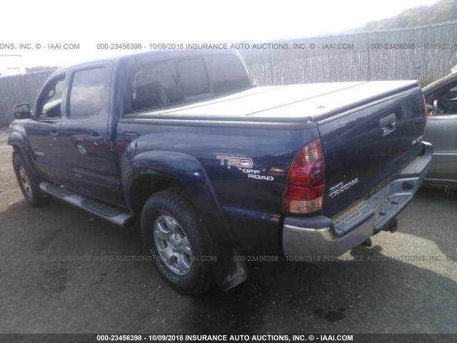 5TELU42N87Z457294 - 2007 TOYOTA TACOMA DOUBLE CAB Navy photo 3