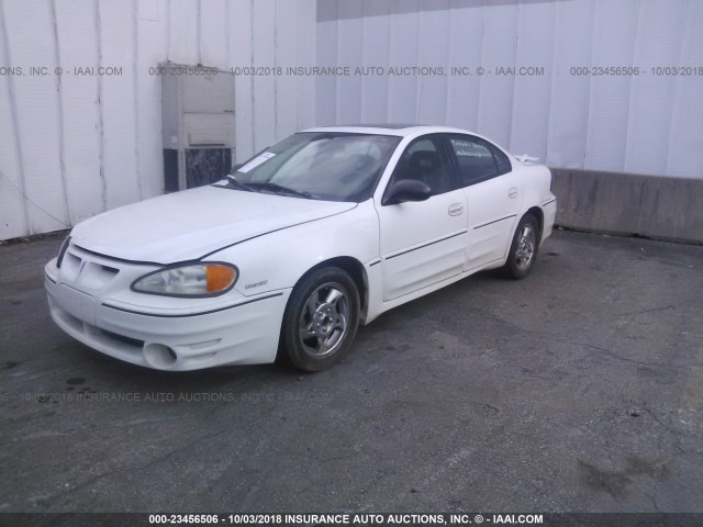 1G2NV52E22M681016 - 2002 PONTIAC GRAND AM GT1 WHITE photo 2