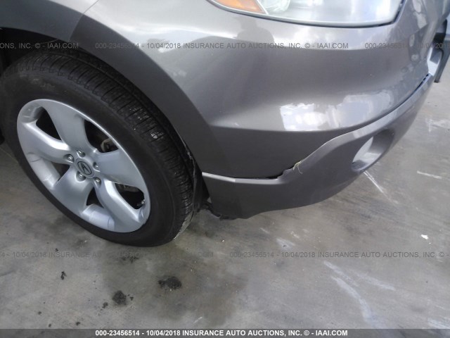 5J8TB18268A021302 - 2008 ACURA RDX GRAY photo 6