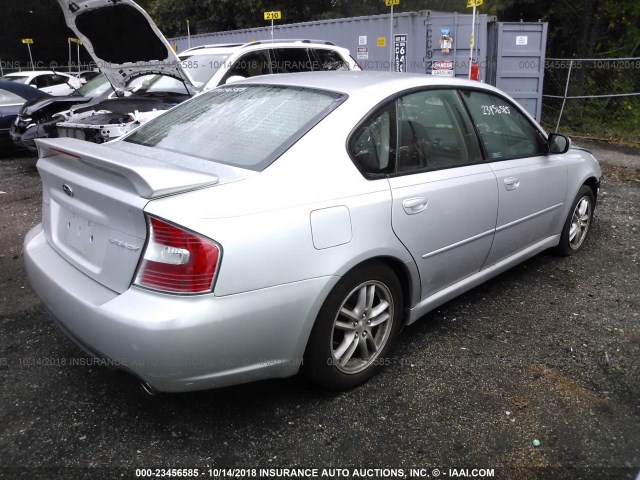 4S3BL616257219577 - 2005 SUBARU LEGACY 2.5I SILVER photo 4