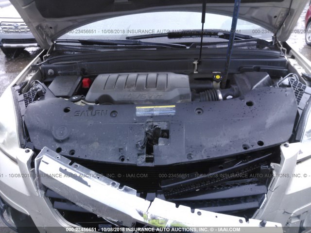 5GZEV23758J188269 - 2008 SATURN OUTLOOK XR ოქროსფერი ფოტო 10