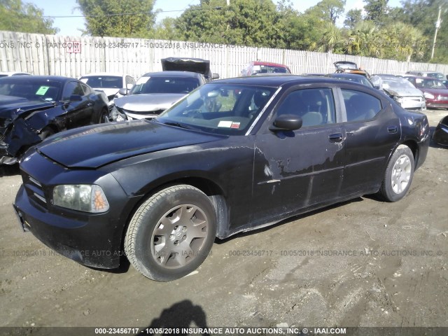 2B3KA43R06H380342 - 2006 DODGE CHARGER SE/SXT BLACK photo 2