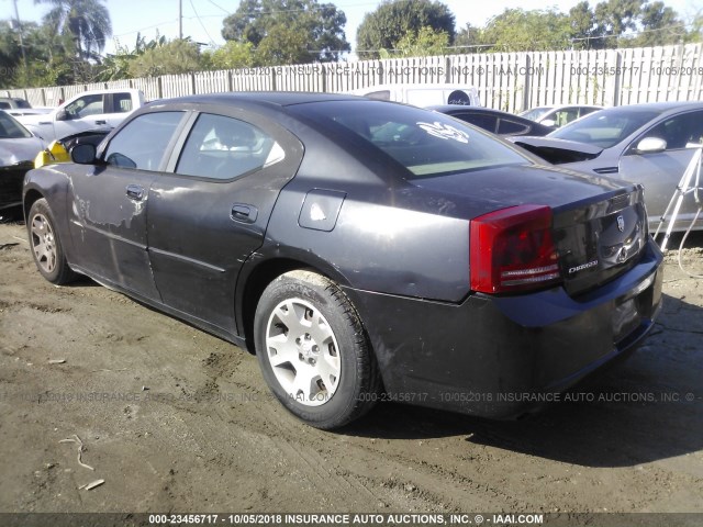 2B3KA43R06H380342 - 2006 DODGE CHARGER SE/SXT BLACK photo 3