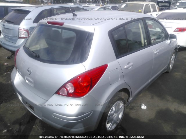 3N1BC1CP1BL500028 - 2011 NISSAN VERSA S/SL SILVER photo 4