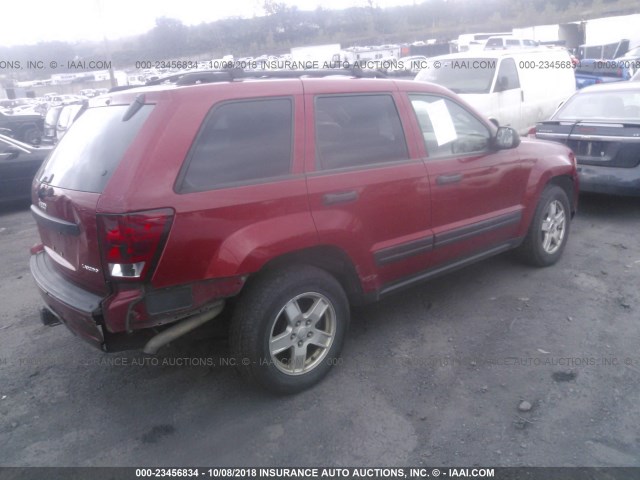 1J4GR48K95C610528 - 2005 JEEP GRAND CHEROKEE LAREDO/COLUMBIA/FREEDOM RED photo 4
