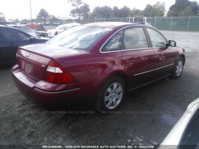 1FAFP24196G154023 - 2006 FORD FIVE HUNDRED SEL RED photo 4