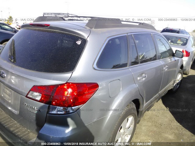 4S4BRBKC6A3348446 - 2010 SUBARU OUTBACK 2.5I LIMITED BLACK photo 4