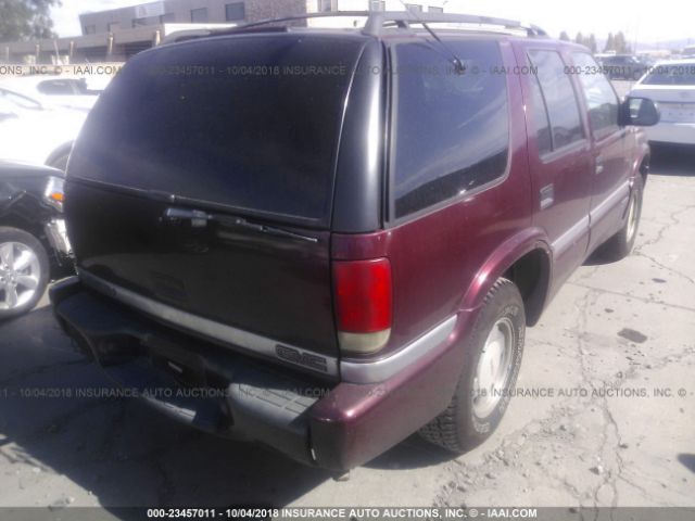 1GKCS13W8Y2384708 - 2000 GMC JIMMY Կարմիր լուսանկար 4