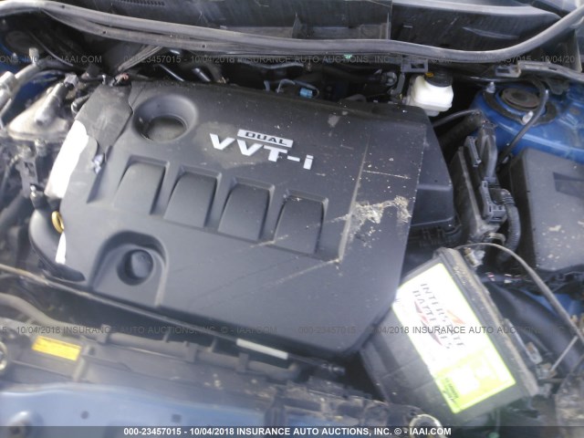 2T1KU40E49C141298 - 2009 TOYOTA COROLLA MATRIX  BLUE photo 10