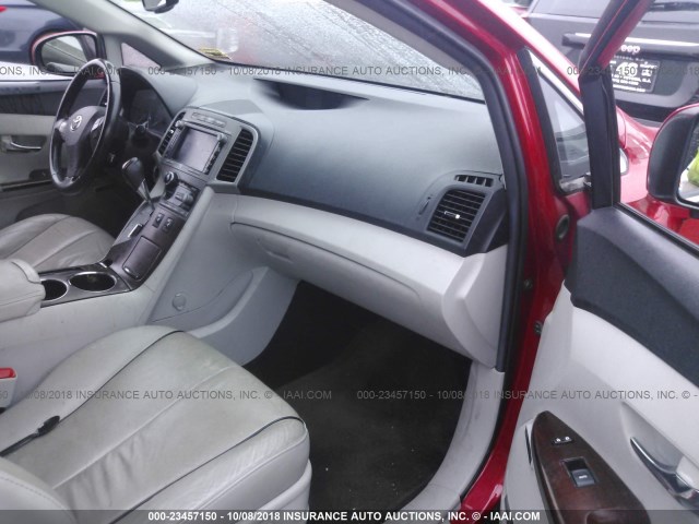 4T3BK3BB1BU061374 - 2011 TOYOTA VENZA RED photo 5