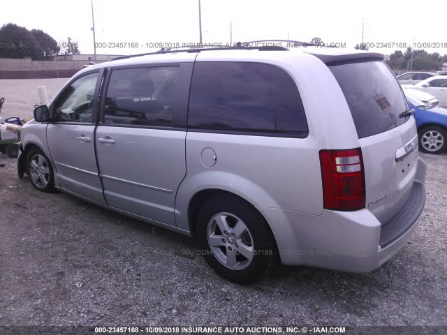 2D4RN5D16AR118444 - 2010 DODGE GRAND CARAVAN SXT SILVER photo 3