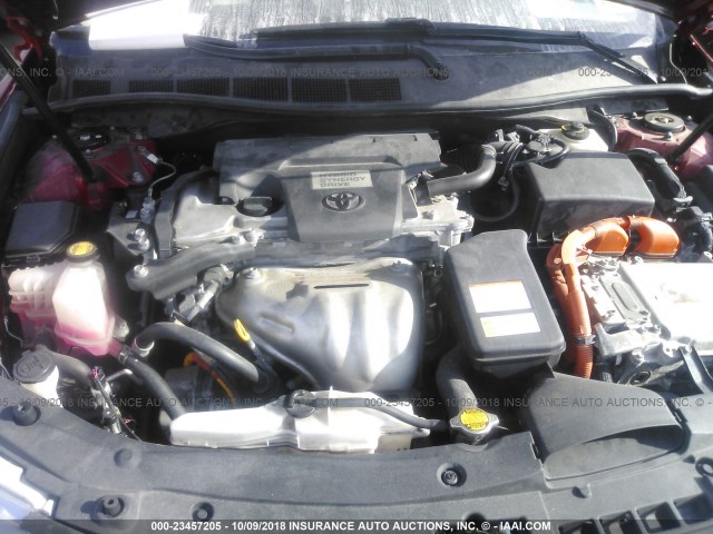 4T1BD1FK5DU069076 - 2013 TOYOTA CAMRY HYBRID/LE/XLE 红色 照片 10