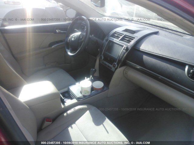 4T1BD1FK5DU069076 - 2013 TOYOTA CAMRY HYBRID/LE/XLE 红色 照片 5