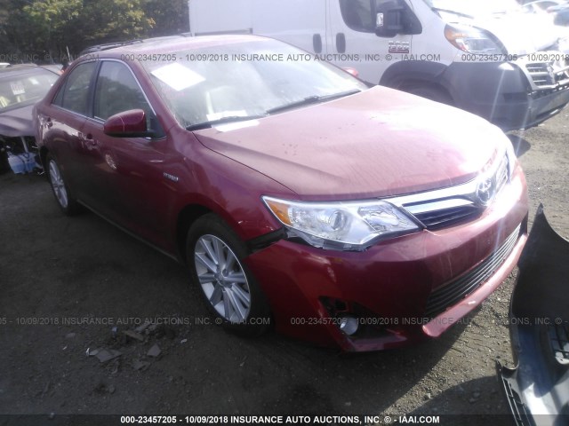 4T1BD1FK5DU069076 - 2013 TOYOTA CAMRY HYBRID/LE/XLE RED photo 6