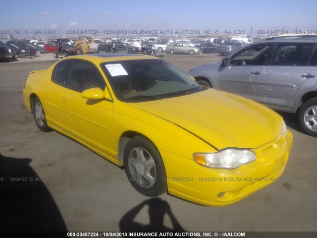 2G1WX12K539198099 - 2003 CHEVROLET MONTE CARLO SS YELLOW photo 1