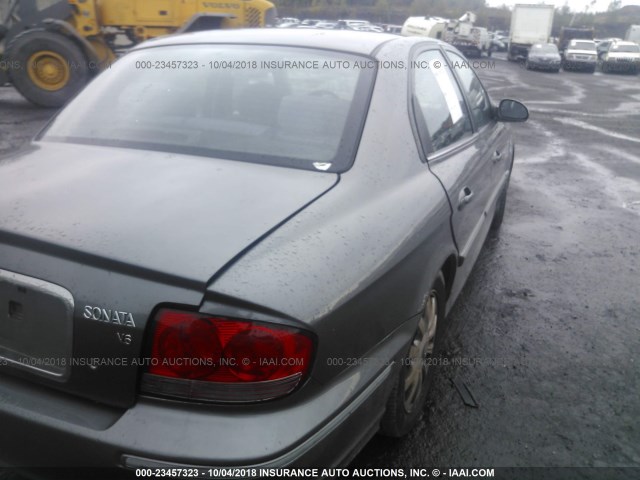 KMHWF35H44A921707 - 2004 HYUNDAI SONATA GLS/LX GRAY photo 4