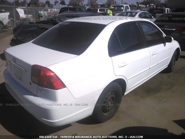 2HGES16532H576576 - 2002 HONDA CIVIC LX WHITE photo 4