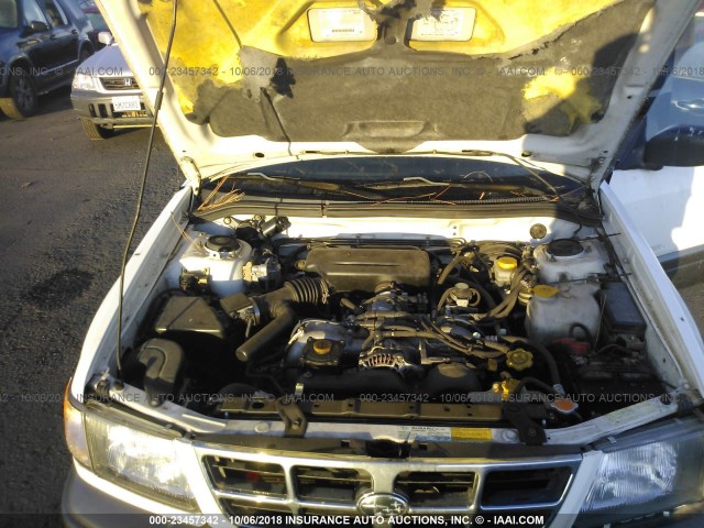 JF1SF6553WH773785 - 1998 SUBARU FORESTER S WHITE photo 10