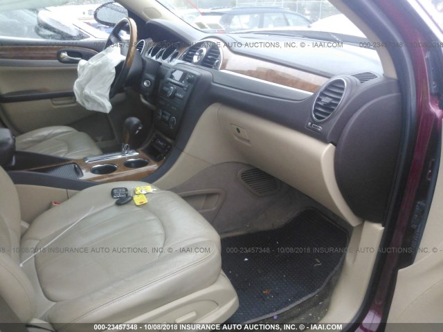 5GAKVBED8BJ102422 - 2011 BUICK ENCLAVE CXL 红色 照片 5