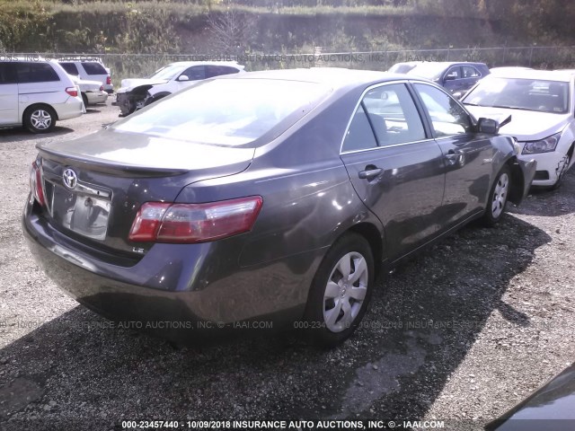 4T1BE46K57U617869 - 2007 TOYOTA CAMRY NEW GENERAT CE/LE/XLE/SE GRAY photo 4