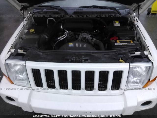 1J8HG48K16C346067 - 2006 JEEP COMMANDER WHITE photo 10