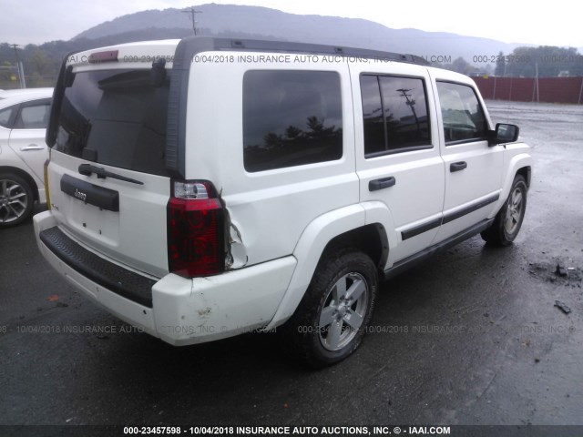 1J8HG48K16C346067 - 2006 JEEP COMMANDER WHITE photo 4