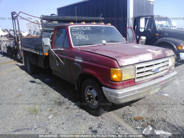 1FDJF37YXLNA21800 - 1990 FORD F350 RED photo 1